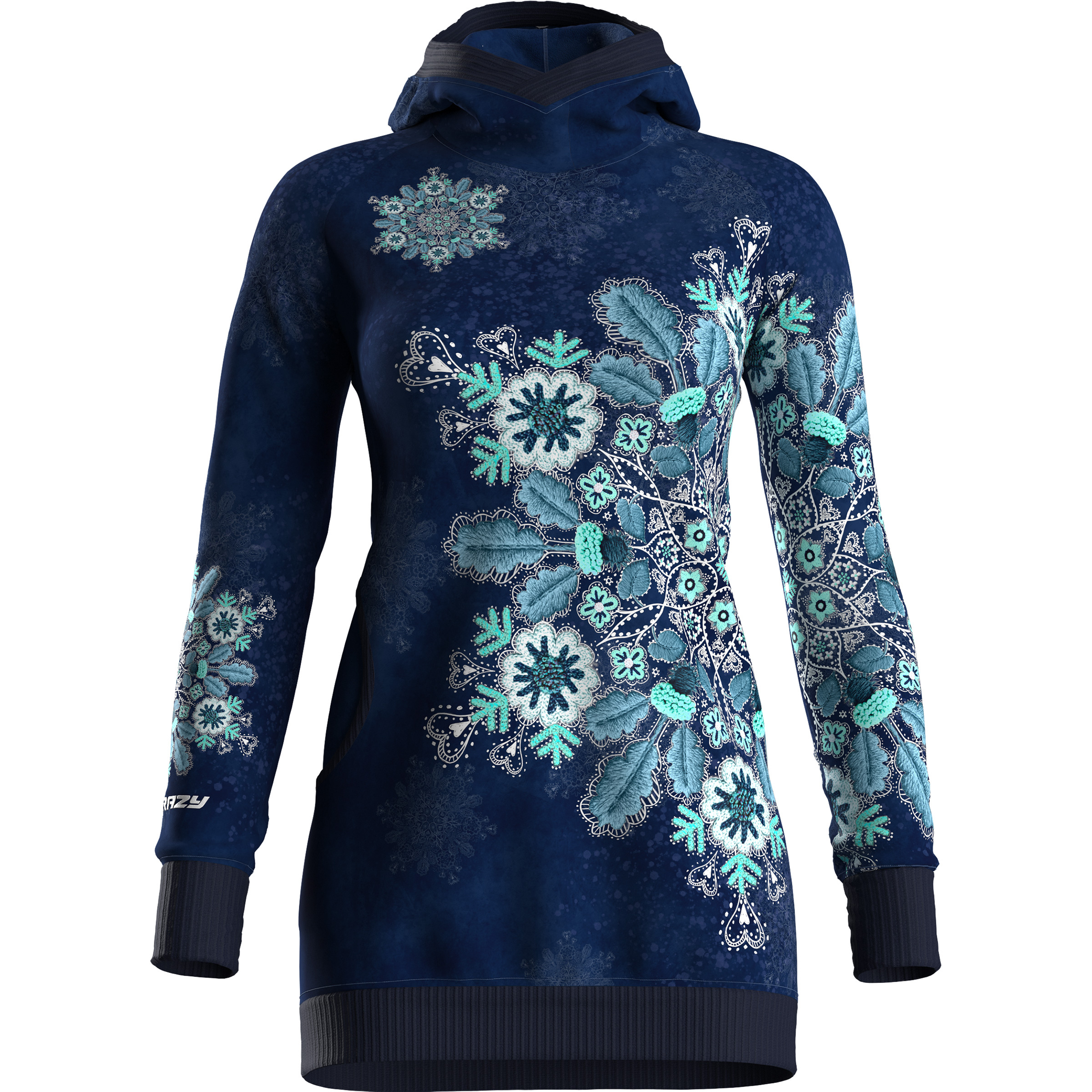Crazy Spritz Kleid Damen Kleider blau Größe S Lifestyle Schnell trocknend