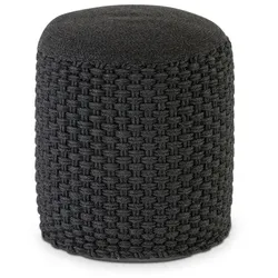 Hocker Sitzhocker Merino Pouf indoor outdoor ø40 H45cm Sitzpouf nachfüllbar : anthrazit - grau