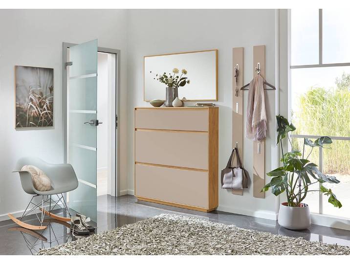Garderobenpaneel V100 VI 14 x 170 x 3cm Braun/Beige/Taupe
