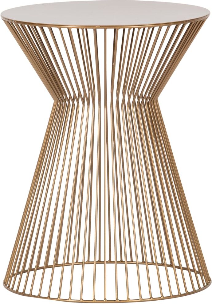 WOOOD Table d appoint en métal or Doré 35x46x35cm