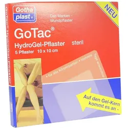 Gotac Hydrogel-pflaster L 10x10 cm steri 5 St