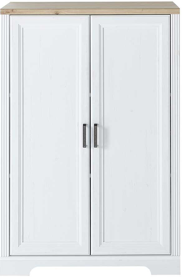 Pharao24.de Officeschrank Landhaus mit 2 Drehtüren 86 cm breit