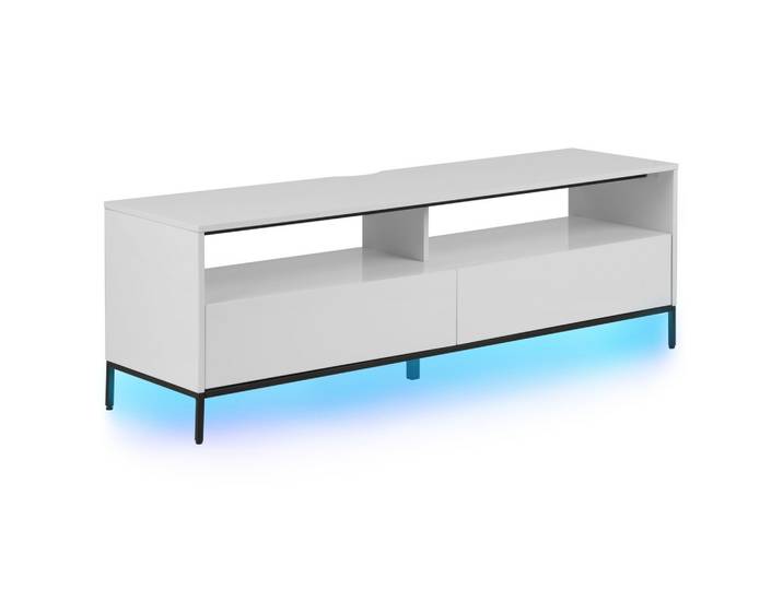 TV-MÖBEL LED Weiß/Schwarz Sydney