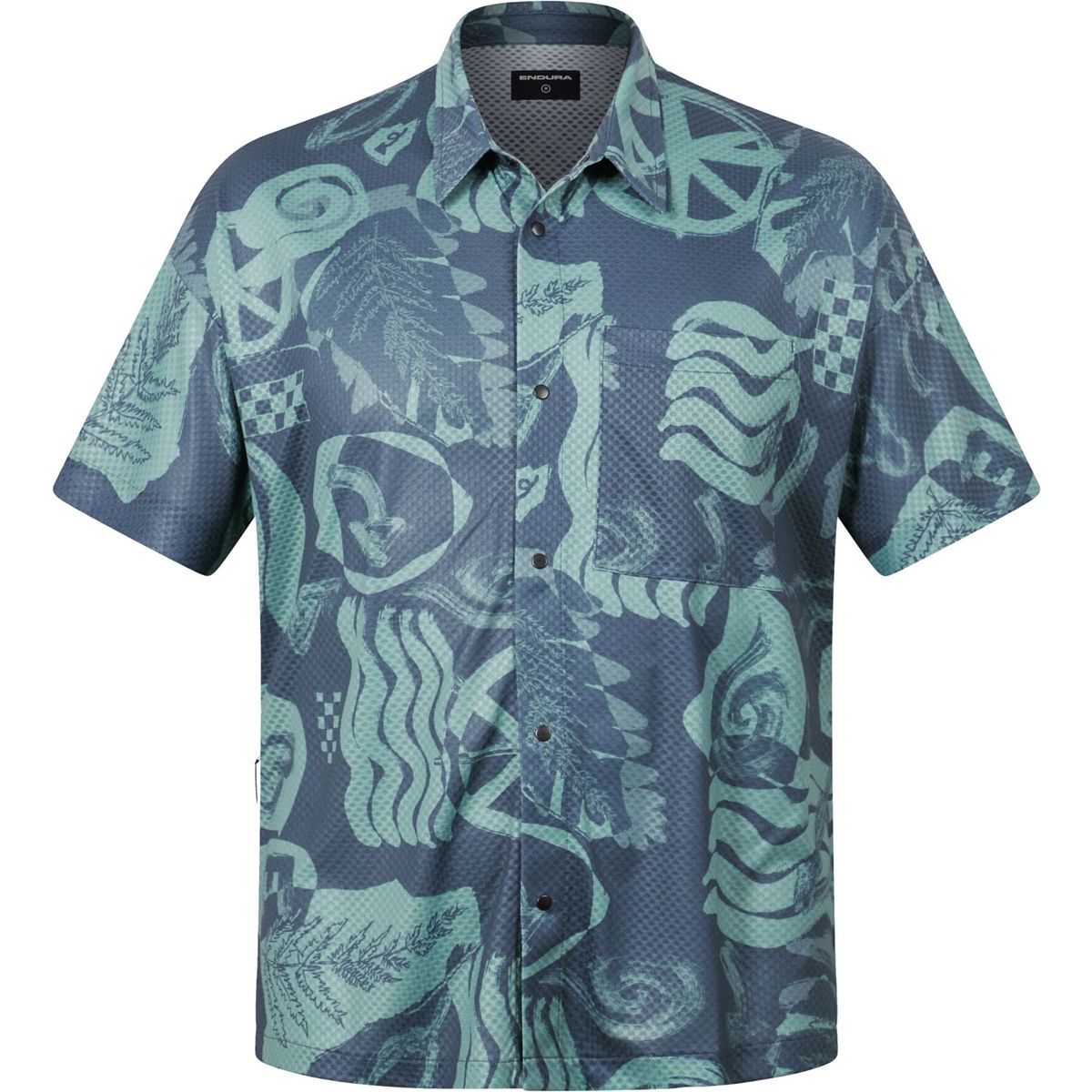 Endura Alltrack Ride Short Sleeve Resort Shirt aop carbon grey (GCA) XS R-E3253-GCA-XS-aop-carbon-grey