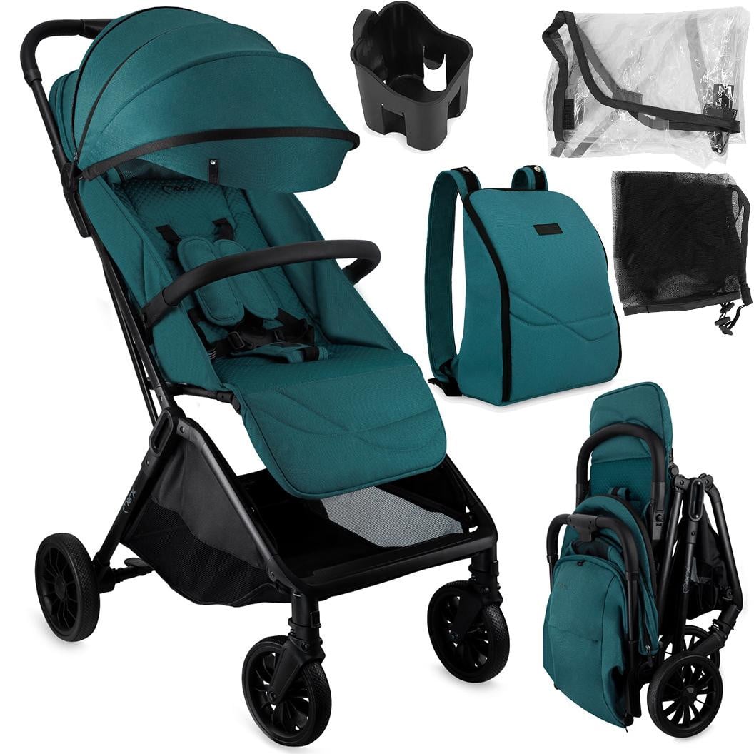 MoMi Andrea kinderwagen, donker turquoise