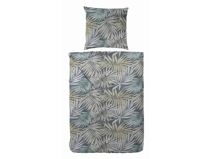 Primera Sempre Mako Satin Bettwäsche 243224 Palmblätter Farbe: Taube 135x200 und 80x80 cm