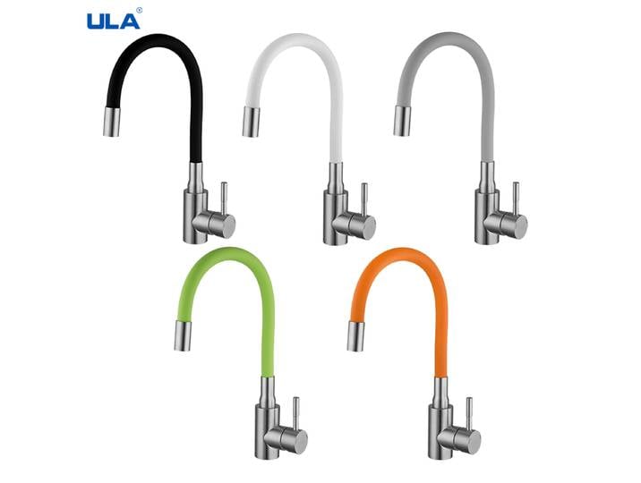 ULA-Robinet d'évier rotatif avec tuyaux colorés, bec flexible, robinet de cuisine, eau chaude et froide, robinet de centre commercial, résistant à 360