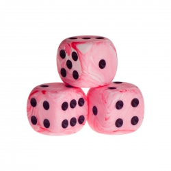 Halmakegel.com Würfel - Neu-Delhi - rosa - Kunststoff - 16 mm 252021