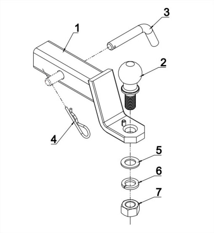 France Attelage Adaptateur pour attelage US 30mm