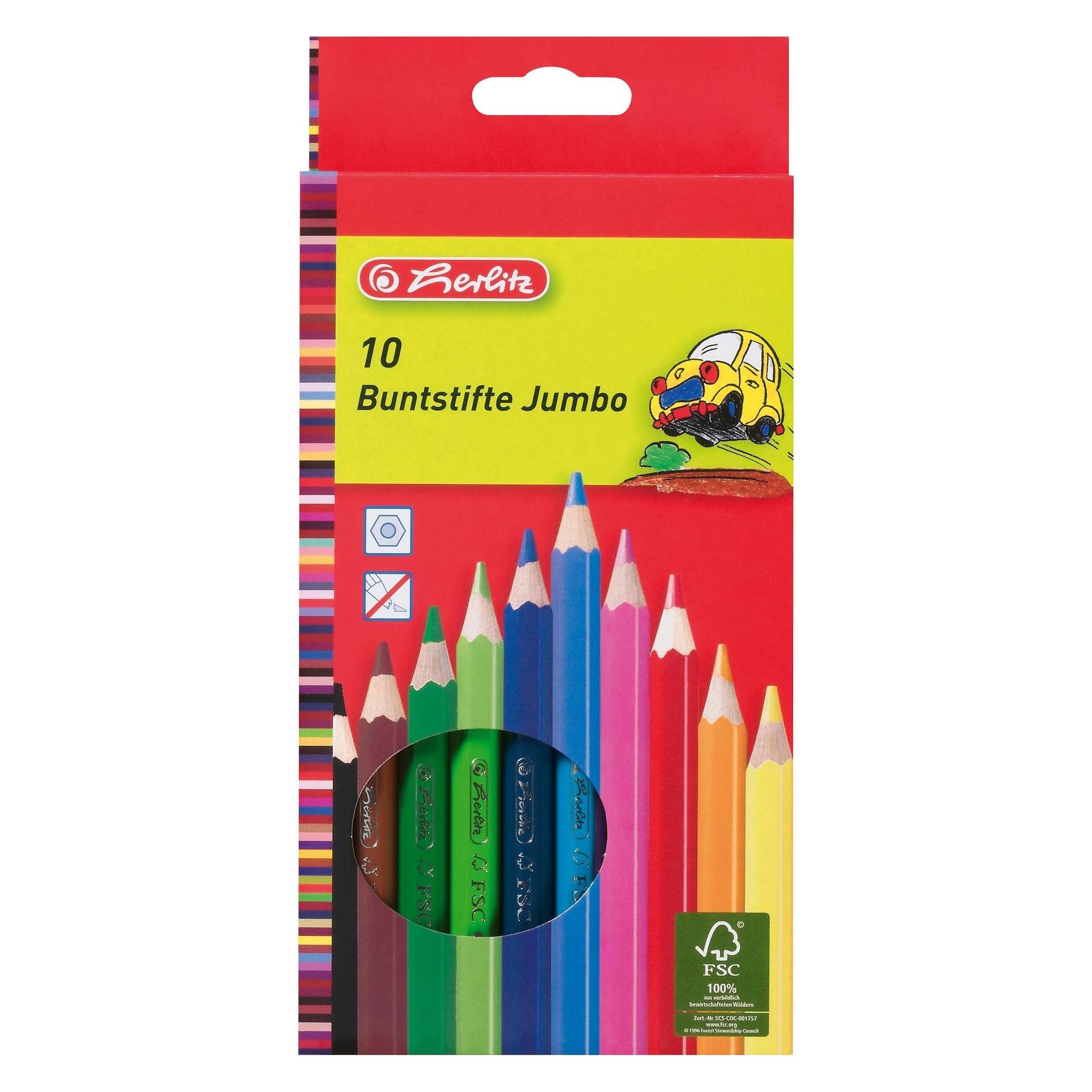 Herlitz Buntstifte Jumbo 10er Karton (10x) (10795276)