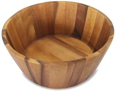 Red Vanilla Acacia Wood Light Salad Bowl