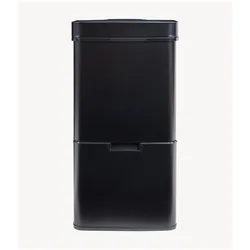 En.Casa Sensor Mülleimer Venna Edelstahl Schwarz 62L, Abfalleimer, Schwarz