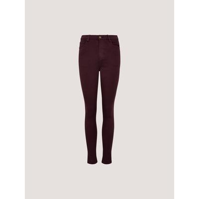 Skinny-fit-Jeans APRICOT "Skinny-Jeans", Damen, Gr. 30, N-Gr, braun (burgund), Denim, , Modisch, skinny fit knöchellang, Jeans, in unifarben