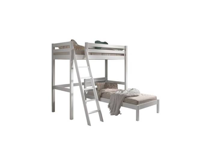 PINO blanc mezzanine 90x200 + lit simple