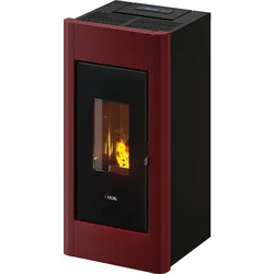 Pelletofen Sweet 7 Air Grundgerät mit Verkleidung Metall Rot, 7 KW