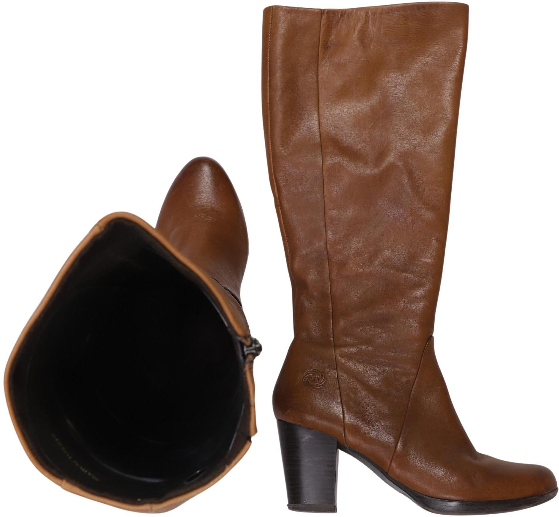 Marco Tozzi Damen Stiefel, Braun, Gr. EU 38, Leder - Second Hand