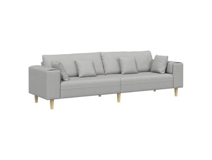TEKGHUT Sofa Wolkengrau 250 x 77 x 76 cm Stoff Minimalistisches Design, samtweicher Stoff, klare Linien, zeitgenössische Atmosphäre, Wohnzimmer