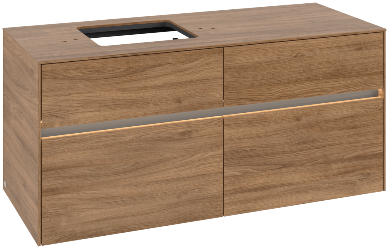 Villeroy & Boch Waschtischunterschrank Collaro C129B0 1200x548x500mm mit Beleuchtung Kansas Oak C129B0RH