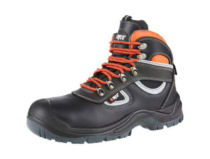 Ayce Arbeitsschuhe High S3 Grau-Schwarz-Rot 44