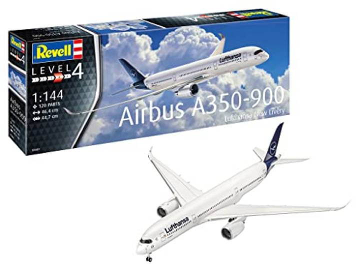 Revell Revell 03881 3881 REV-03881 Airbus A350-900 Lufthansa New Livery Modelmaking, meerkleurig, 1/144