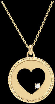 Edenly Halskette Frische - Absolutes Herz - 18 Karat Gelbgold und Diamanten