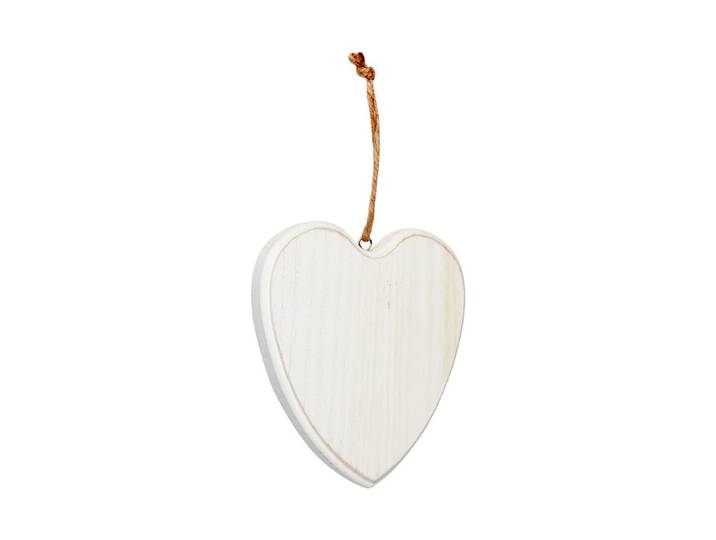 Glorex Herz aus Holz Weiss 15 × 14 × 1.5 cm