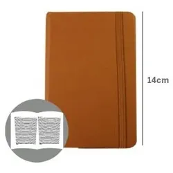 SMARTD Notizbuch 14x9cm Semi Leder Braun 116 Flh Tagesordnung