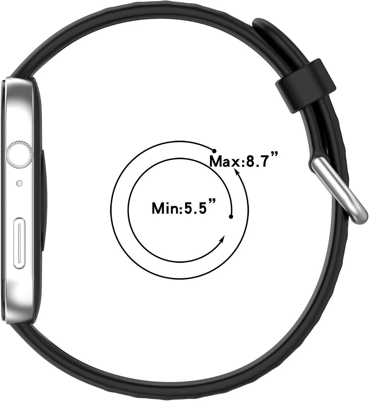 INF Silikon-Uhrenarmband für Huawei Watch Fit 3 Schwarz