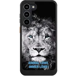 Nivocase Hülle für Samsung Galaxy S23+ Handyhülle NIVOcore Case Schwarz Löwe Offizielles Lizenzprodukt TSV (Samsung Galaxy S23+), Smartphone Hülle, Schwarz