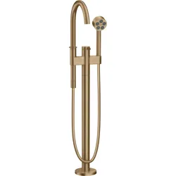 hansgrohe AXOR One Einhebel-Wannenmischer freistehend, Ausladung 220mm, 48440140, Farbe: Brushed Bronze