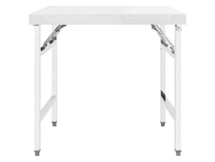 Table de travail pliable - AKOZON - 85x60x80cm - Acier inoxydable - Argenté - Design contemporain