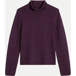 Strick-Rollkragenpullover Violett M