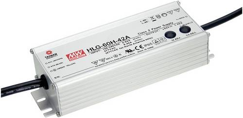 Mean Well HLG-60H-36A LED-Treiber, LED-Trafo Konstantspannung, Konstantstrom 61W 1.7A 36 V/DC PFC-Schaltkreis, Überlastschutz