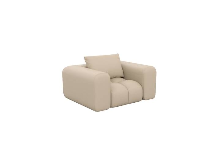Design Echtleder Loungesessel „Velina“ Echtleder Beige BLOOMINGLOFT Collection