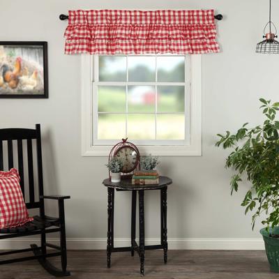 VHC Brands Annie Buffalo Check Ruffled Valance