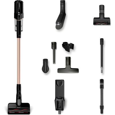 MIELE Akku-Handstaubsauger "Duoflex HX1 TotalCare, 2in1-Funktion", schwarz (obsidianschwarz spacegrau), B:26cm H:125cm T:26cm, Akkusauger, mit Elektrobürste MultiFloor und CarCare Set, Obsidianschwarz Roségold