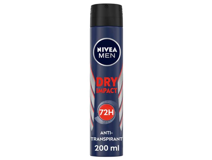 NIVEA MEN Déodorant Aisselles Dry Impact Protection 72h Spray 200 ml