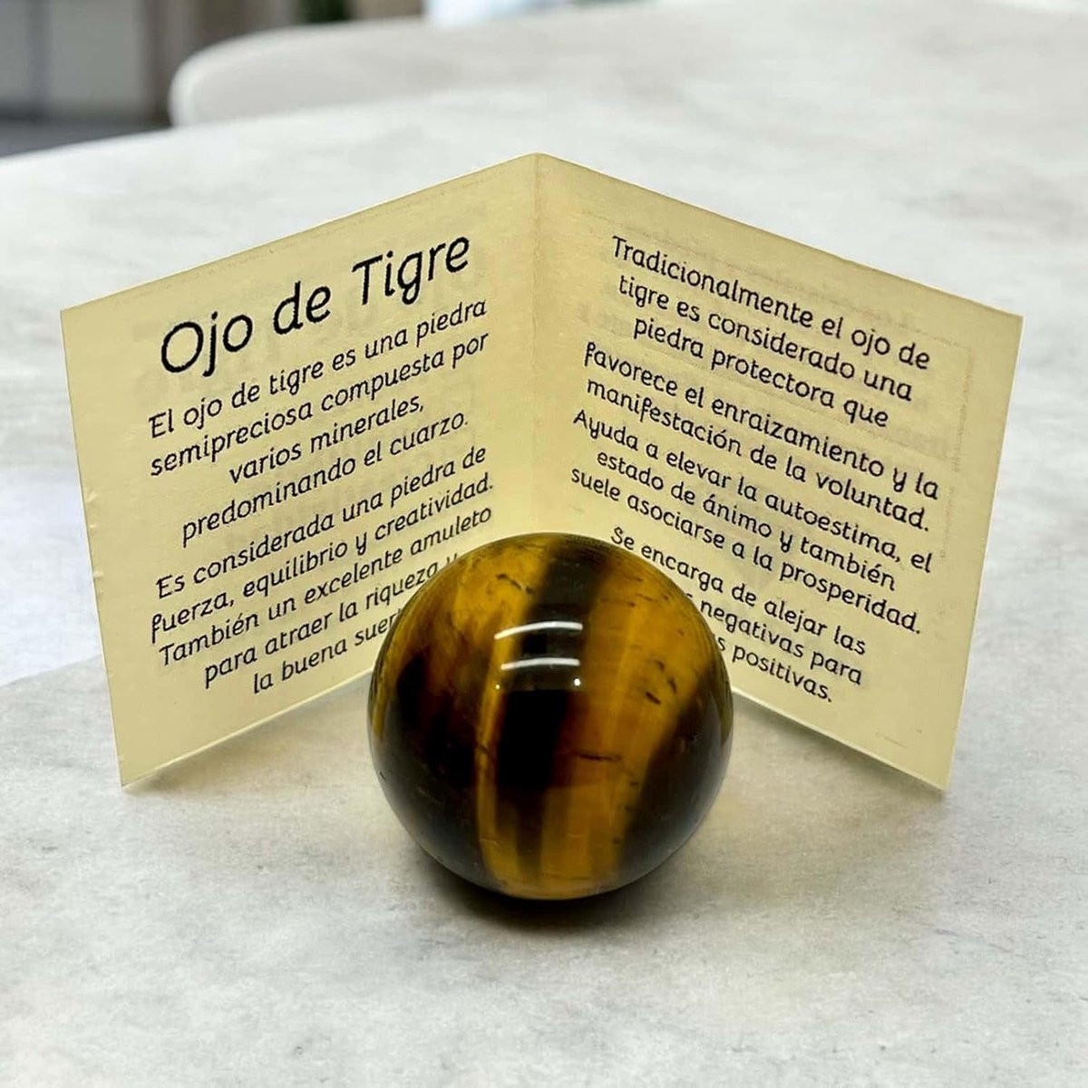 Tijgeroog Bol - Bruin - Helende Natuurlijke Kristal voor Geluk - 3 cm