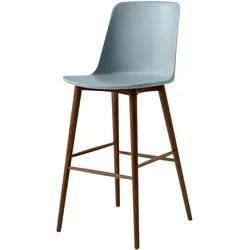 &Tradition Rely HW133 Barhocker, höhe 75 cm, walnuss / light blue