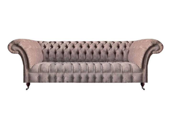 Xlmoebel Chesterfield-Sofa Luxuriöses graues Sofa im Chesterfield-Stil für elegantes Wohnen, Sofa, Hergestellt in Europa
