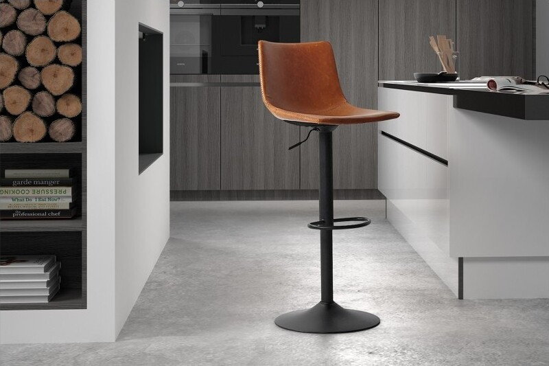 Barkruk SOUL vintage stijl cognackleur