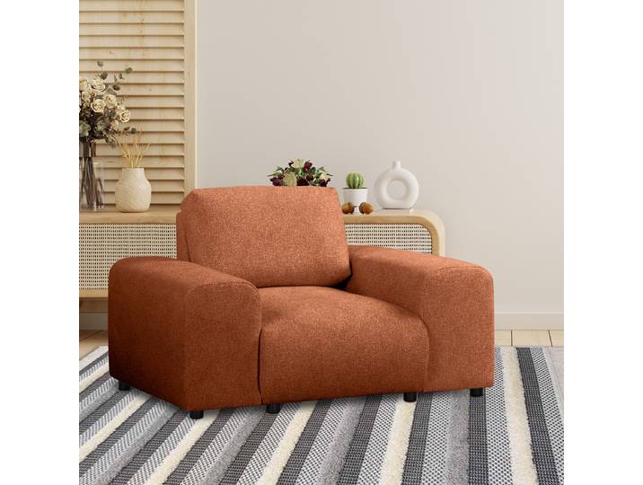 Fauteuil Cuivre Tissu Bouclé Sideri 119 x 79 x 108cm