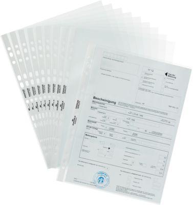 Durable Prospekthüllen Premium, DIN A4, oben offen, 100 Stück, glatt, glasklar