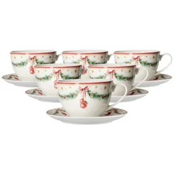 Ritzenhoff & Breker Holly Kaffeetasse mit Untertasse 250 ml 6er Set