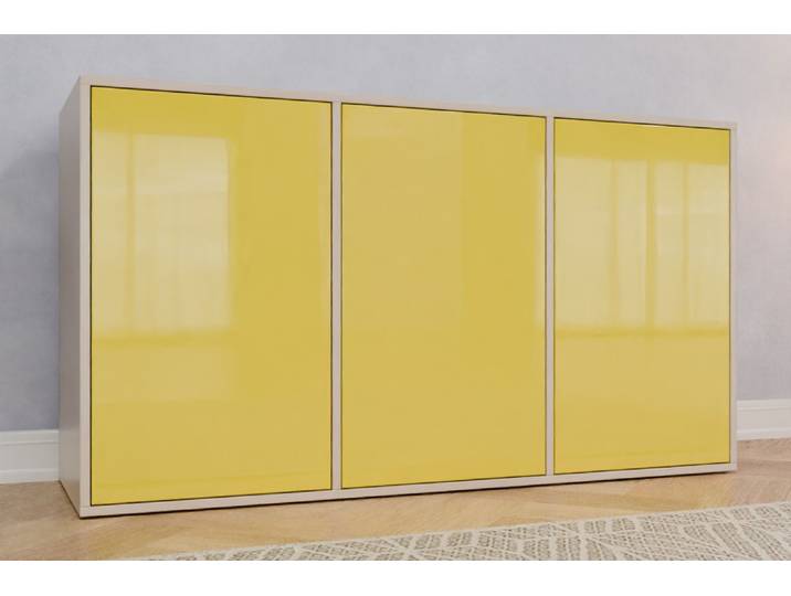 TV-Möbel nach Maß - RAL 1016 Schwefelgelb - 88x158x50cm - Individuell konfigurieren