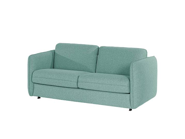 Schlafsofa KAYLA mit Matratze Blau/Babyblau Webstoff Voer 194 x 86 x 104cm Skandi