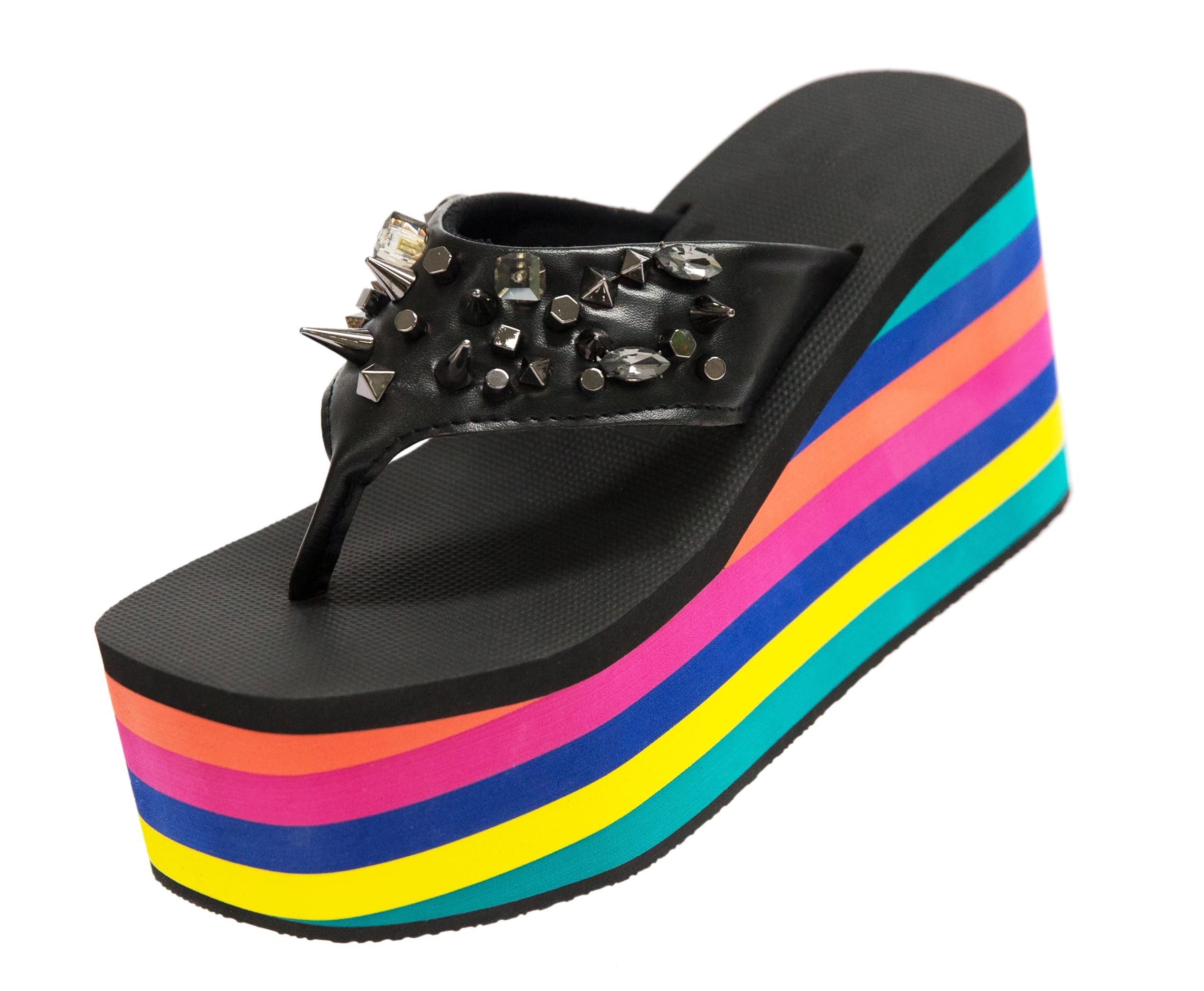 Deluxe-Sandalen-Flip-Flops, farbenfroh