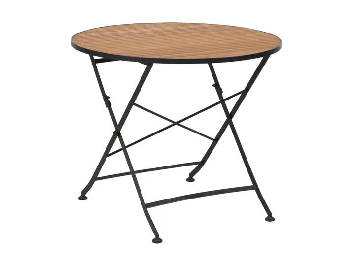 Brafab Table à manger Brewer Noir-teck, Ø85 cm