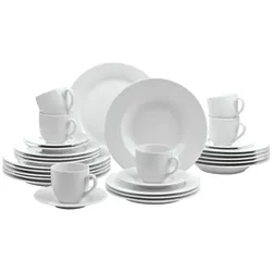 RETSCH Arzberg 30-tlg. Geschirr-Set »Luna« weiß, 25x25 cm