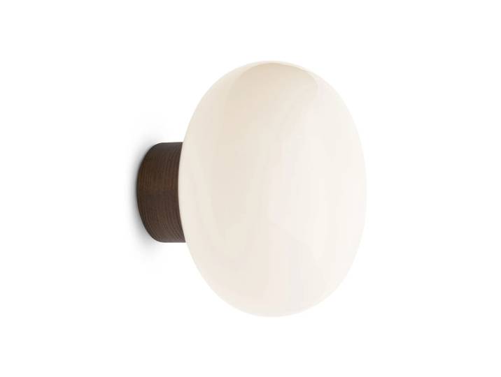 New Works Karl-Johan Wandleuchte Smoked oak-white opal glass